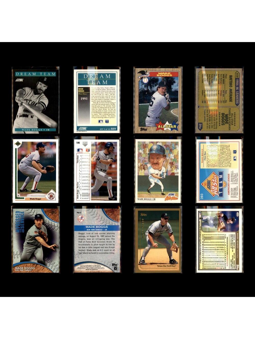Wade Boggs Lot 50 Baseball Cards 1991 Score Dream Team Boston Red Sox Set MLB NM - Picture 3 of 13